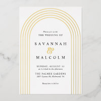 Zachte glam | Witte en gouden boog Eenvoudige brui