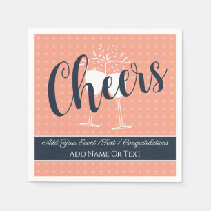 Zachte Glamour - Zachte perzik Sorbet Cheers Stipp Servet