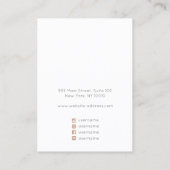 Zachte Glitter-Waterverf Verdien weergavehouder Visitekaartje (Achterkant)