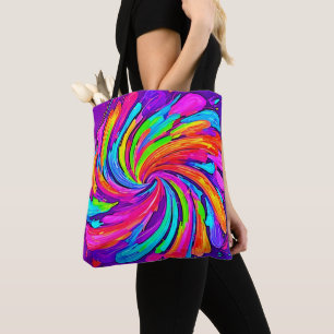 Zachte gloed: Cartoon Rainbow Draagtas