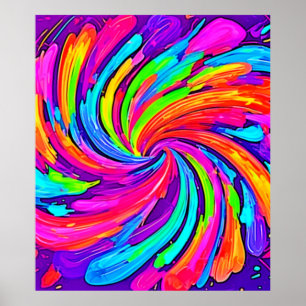 Zachte gloed: Cartoon Rainbow Poster
