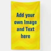 Zachte golven geel en uw ideeën spandoek (Verticaal)