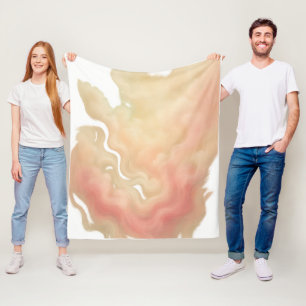 Zachte Gouden Droom Gezellige Abstracte  Fleece Deken