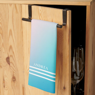 Zachte gradiënt iriserende achtergrond witte strep theedoek