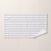 Zachte Grijze en Witte Ticking Streep Bad Handdoek (Handdoek)