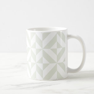 Zachte Grijze Geometrische Art Deco Koffiemok
