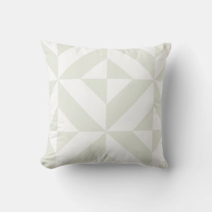 Zachte Grijze Geometrische Art Deco Kussen