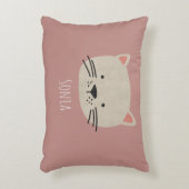 Zachte Grilleuze Kattengezicht Accent Kussen (Voorkant(Verticaal))