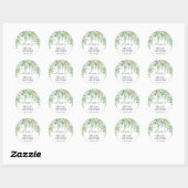 Zachte groen envelop gunst Stickers (Vel)