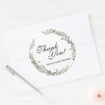 Zachte groene Boho Geslacht Neutraal Bloemen Dank