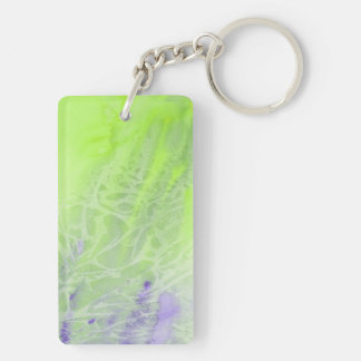 Zachte groene en lavendel harmonie sleutelhanger