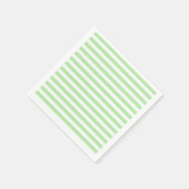 Zachte groene en witte strepen servetten (Hoek)