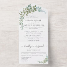 Zachte Groene Eucalyptus Waterverf Rustieke Huweli