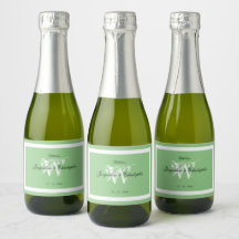 Zachte Groene Trouw Chic Witte Monogram Mini