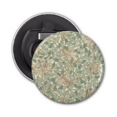 Zachte Groene  William Morris Honeysuckle Button Flesopener (Voorkant)