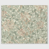 Zachte Groene  William Morris Honeysuckle Cadeaupapier (Vlak)