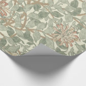 Zachte Groene  William Morris Honeysuckle Cadeaupapier (Hoek)