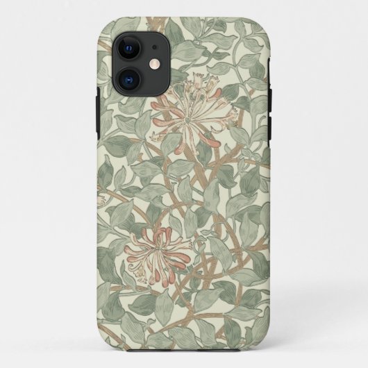 Zachte Groene  William Morris Honeysuckle Case-Mate iPhone Case (Achterkant)