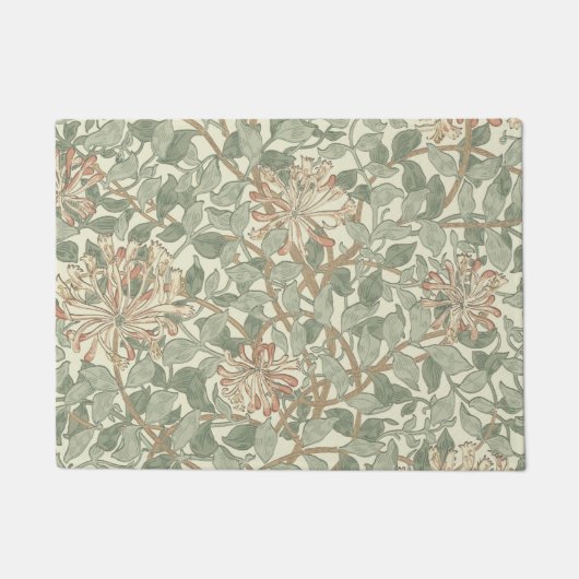 Zachte Groene  William Morris Honeysuckle Deurmat (Voorkant)