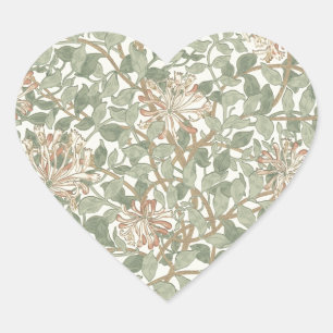 Zachte Groene  William Morris Honeysuckle Hart Sticker