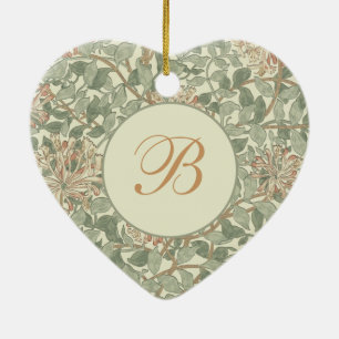 Zachte Groene  William Morris Honeysuckle Keramisch Ornament