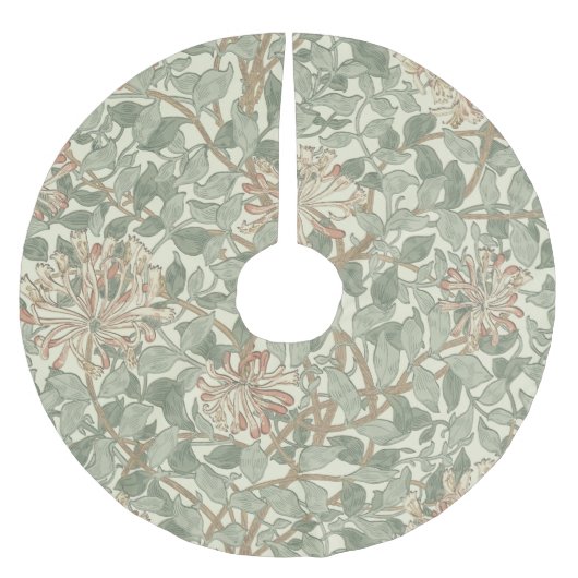 Zachte Groene  William Morris Honeysuckle Kerstboom Rok (Voorkant)