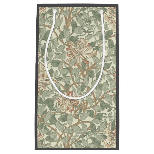 Zachte Groene William Morris Honeysuckle Klein Cadeauzakje (Voorkant)