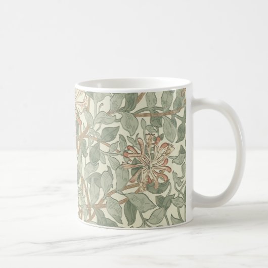 Zachte Groene  William Morris Honeysuckle Koffiemok (Rechts)