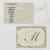 Zachte Groene  William Morris Honeysuckle Visitekaartje (Voorkant / Achterkant)