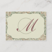 Zachte Groene  William Morris Honeysuckle Visitekaartje (Achterkant)