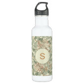 Zachte Groene  William Morris Honeysuckle Waterfles (Voorkant)