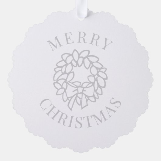 Zachte grootouder kerstfoto (Bleke achtergrond) Ornament Kaart (Achterkant)