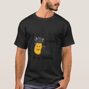 Zachte Halloween Kat Heks Hoed Pompoen Voor Kinder T-shirt