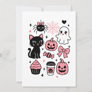 Zachte Halloween-patrooncollage Feestdagenkaart
