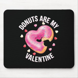 Zachte Hart Donut Met Roze Glazuur Valentijnsdag Muismat