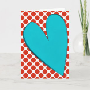 Zachte Hart Kunst Retro Stijl Notitiekaart