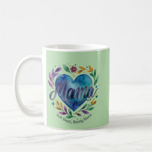 Zachte Hart Sterke Mama Waterverf Hart Bloemendesi Koffiemok