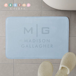 Zachte Hemel Licht Pastel Babyblauwe Kleur Badmat