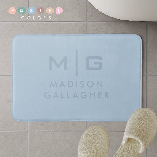 Zachte Hemel Licht Pastel Babyblauwe Kleur Badmat