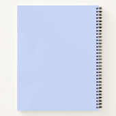 Zachte Hemel Licht Pastel Babyblauwe Kleur Notitieboek (Achterkant)