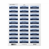 Zachte Hemelblauw - Vet Retro Adreslabel Etiket (Full Sheet)