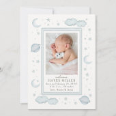 Zachte Hemelse Geboorteaankondiging Kaart (Voorkant)