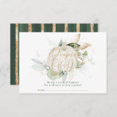 Zachte Herfst pompoen botanische bladeren luidere  Informatiekaartje (Voorkant / Achterkant)