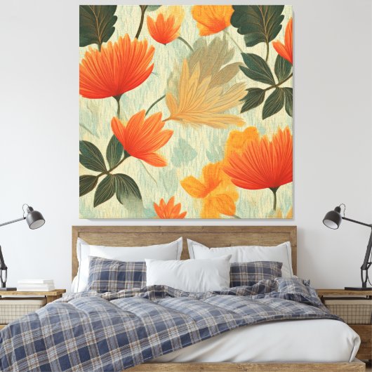 Zachte herfsttuin canvas afdruk (Insitu (Slaapkamer))