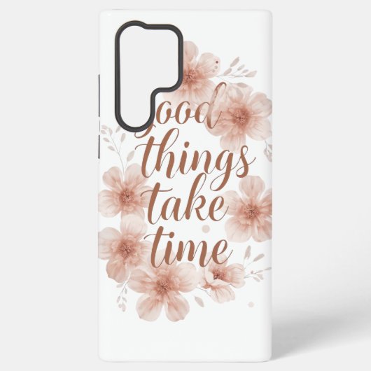 Zachte herinnering met zachte bloemen samsung galaxy hoesje (Achterkant)