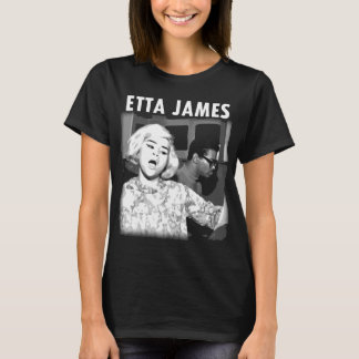 Zachte hoes Etta James Soul Portret Voor Muziekfan T-shirt