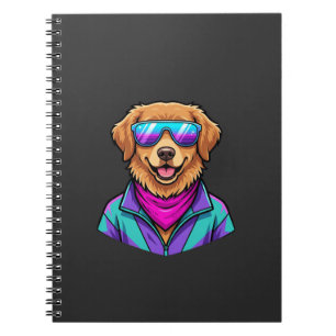 Zachte Honden Zonnebril Retro Neon Kunst_1 Notitieboek
