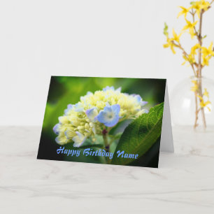 Zachte hydrangea, bloem, speciaal gepersonaliseerd kaart