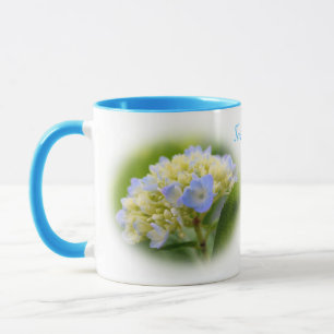 Zachte hydrangea ventilator, speciaal aangepast mok