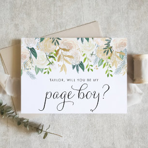 Zachte ivoren bloemen zal je mijn page boy zijn